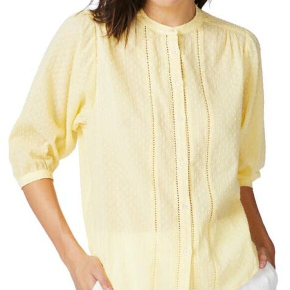 Court & Rowe Pale Pink Clip Dot Blouse - Picture 2 of 10